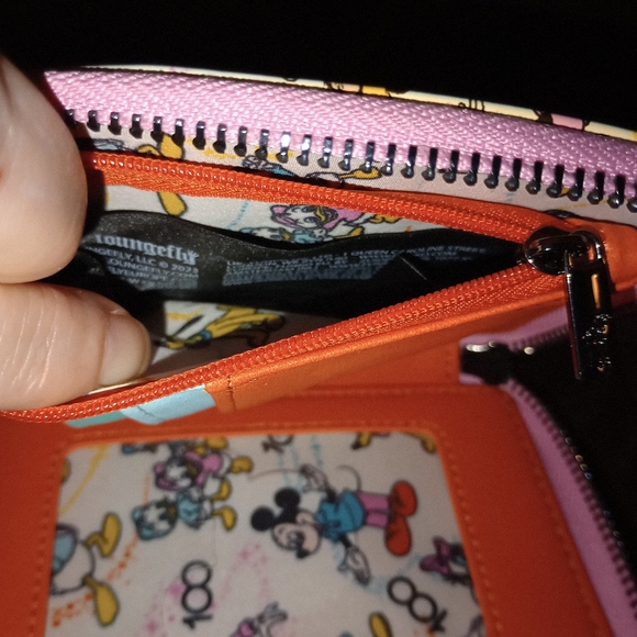 NWOT Loungefly Disney 100 Mickey & Friends Classic  Iridescent Zip around wallet - Picture 6 of 14
